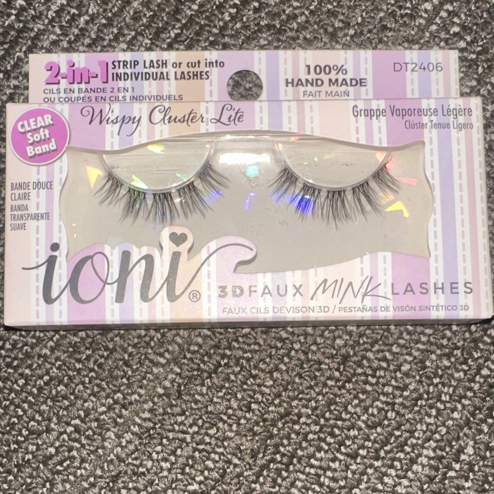 NIB Ioni Wispy Cluster Lite 3D Faux Mink Lashes